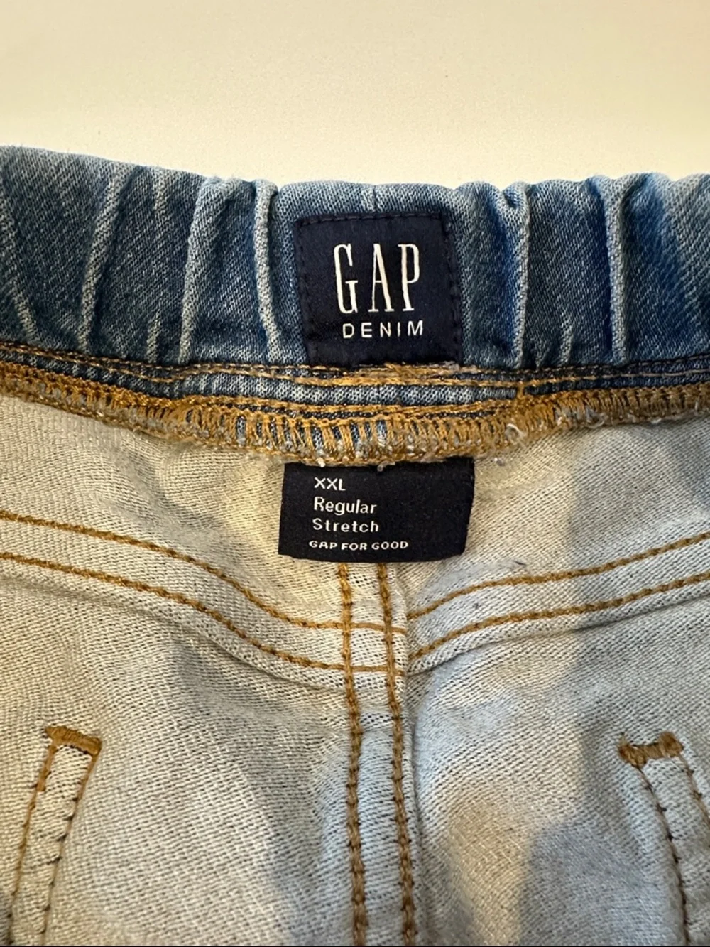 GAP Light Blue Denim‎ Skirt with Drawstring Waist